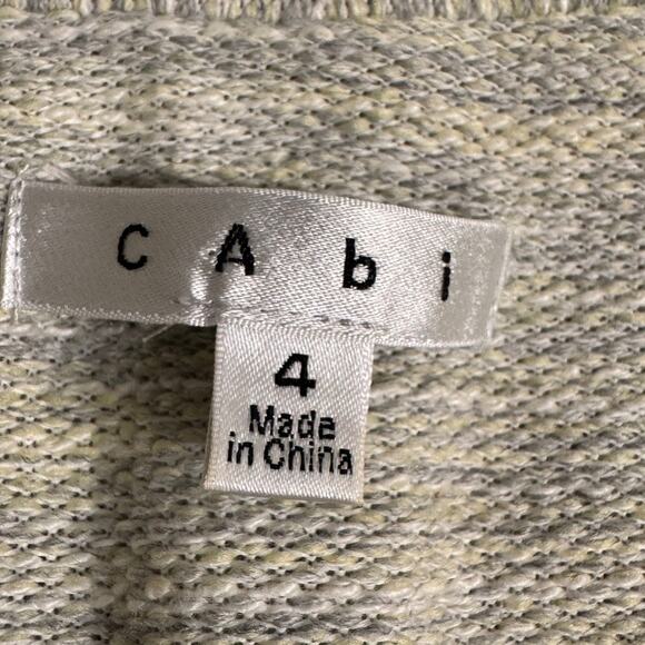 CAbi One Fine Day blazer Lemon Zest light yellow & gray tweed  Boulce  Sz 4 - Picture 9 of 11